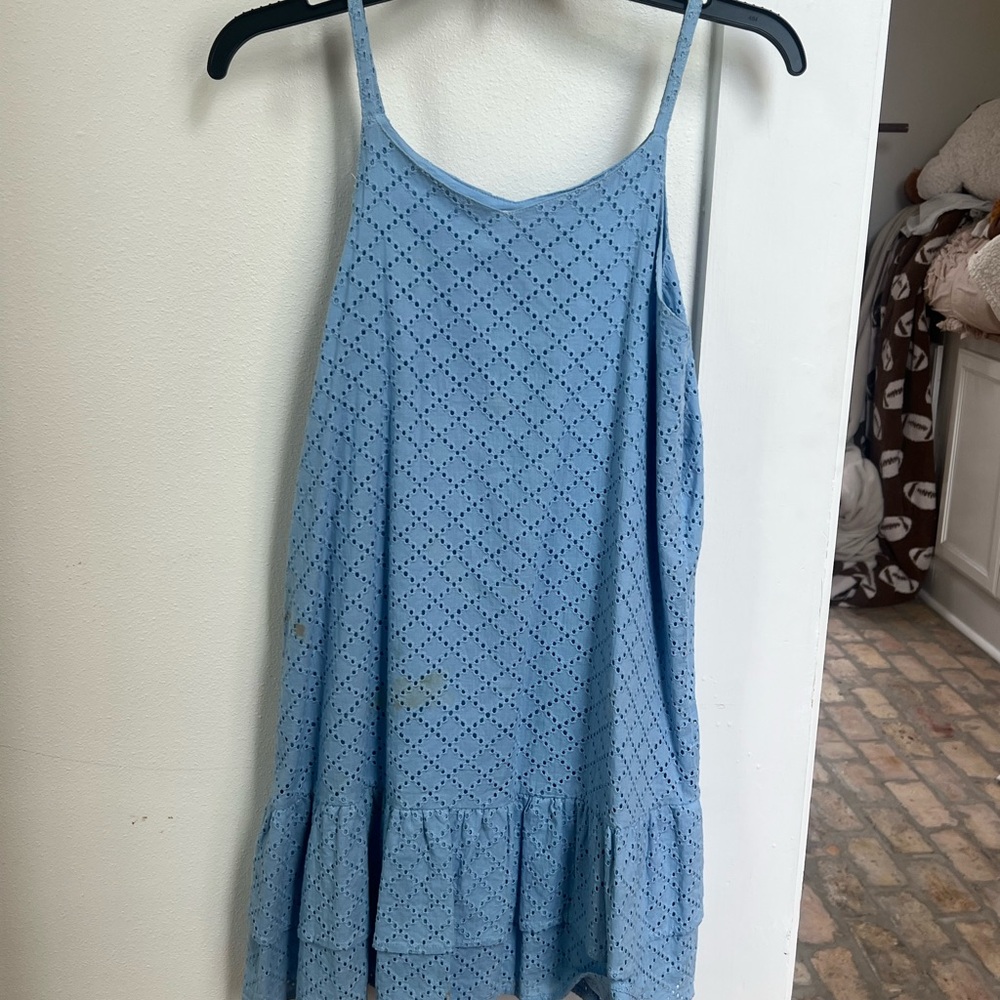GB Girls Light Blue Eyelet Dress
